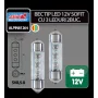 Bec tip LED 12V sofit cu 3 leduri 10x36mm SV8,5-8 2buc - Curcubeu