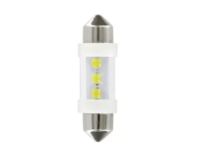 Bec tip LED 12V sofit cu 3 leduri 10x36mm SV8,5-8 (C5W) 2buc - Alb