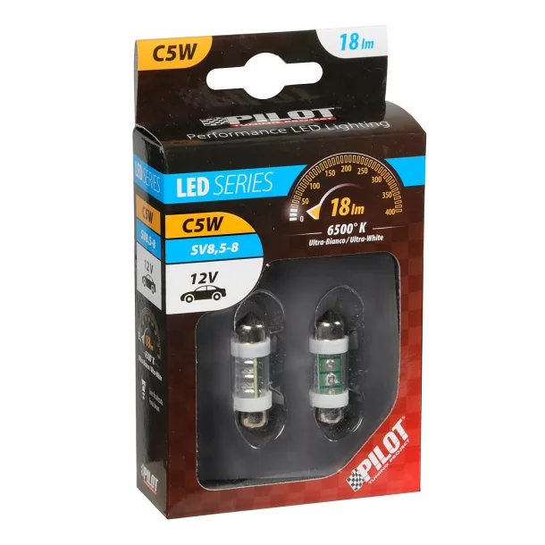 12V-os 3 ledes 10x36mm SV8,5-8 (C5W) sofit égő 2db - Fehér