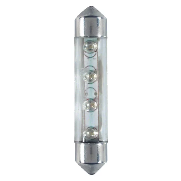 Bec tip LED 12V sofit cu 4 leduri 10x44mm SV8,5-8 2buc - Violet