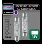 Bec tip LED 12V sofit cu 4 leduri 10x44mm SV8,5-8 2buc - Violet