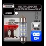 Bec tip LED 12V sofit cu 6 leduri 10x36mm SV8,5-8 2buc - Alb