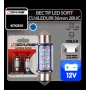 Bec tip LED 12V sofit cu 6 leduri 10x36mm SV8,5-8 2buc - Albastru