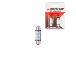 4Cars 12V Festoon lamp 6 Led 10x36mm SV8,5-8 2pcs - Blue