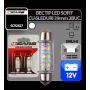 Bec tip LED 12V sofit cu 6 leduri 10x39mm SV8,5-8 2buc - Alb