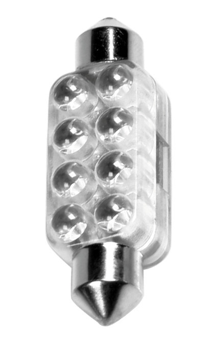 12V Festoon lamp 8 Led - 13x44 mm - SV8,5-8 - 1 pcs - Green thumb