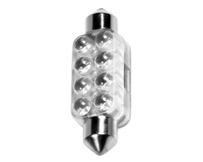 Bec tip LED 12V sofit cu 8 leduri 13x44mm SV8,5-8 1buc - Verde