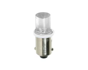 Bec tip LED 24V poz semn bord soclu metal T4W BA9s 2buc - Alb