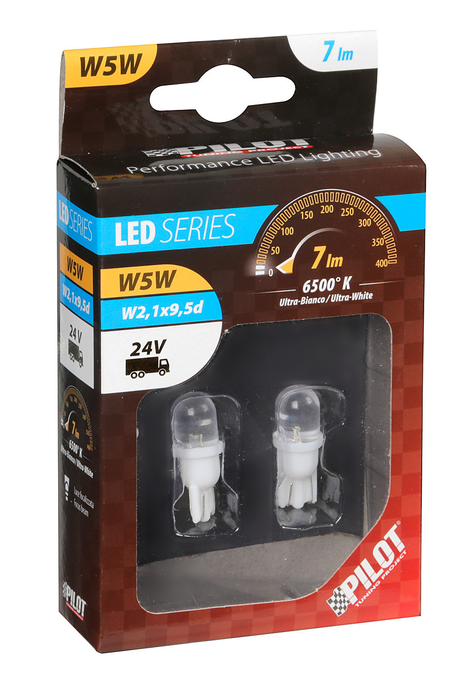 24V-os W5W W2,1x9,5d foglalatos LED égő - 2 darabos-Fehér thumb