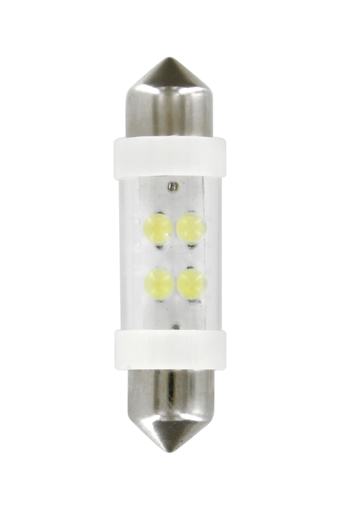 Bec tip LED 24V sofit cu 4 leduri 11x38mm SV8,5-8 2buc - Alb thumb