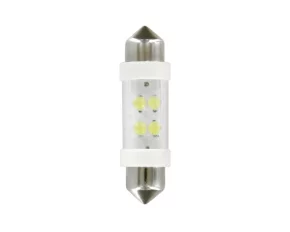 Bec tip LED 24V sofit cu 4 leduri 11x38mm SV8,5-8 2buc - Alb