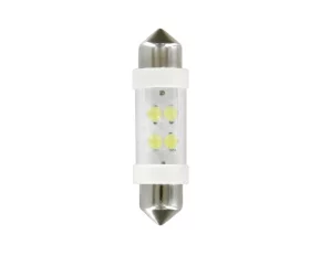 24V Festoon lamp 4 Led - 11x38 mm - SV8,5-8 - 2 pcs - White