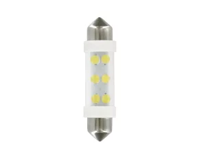 24V Festoon lamp 6 Led - 11x41 mm - SV8,5-8 - 2 pcs - White