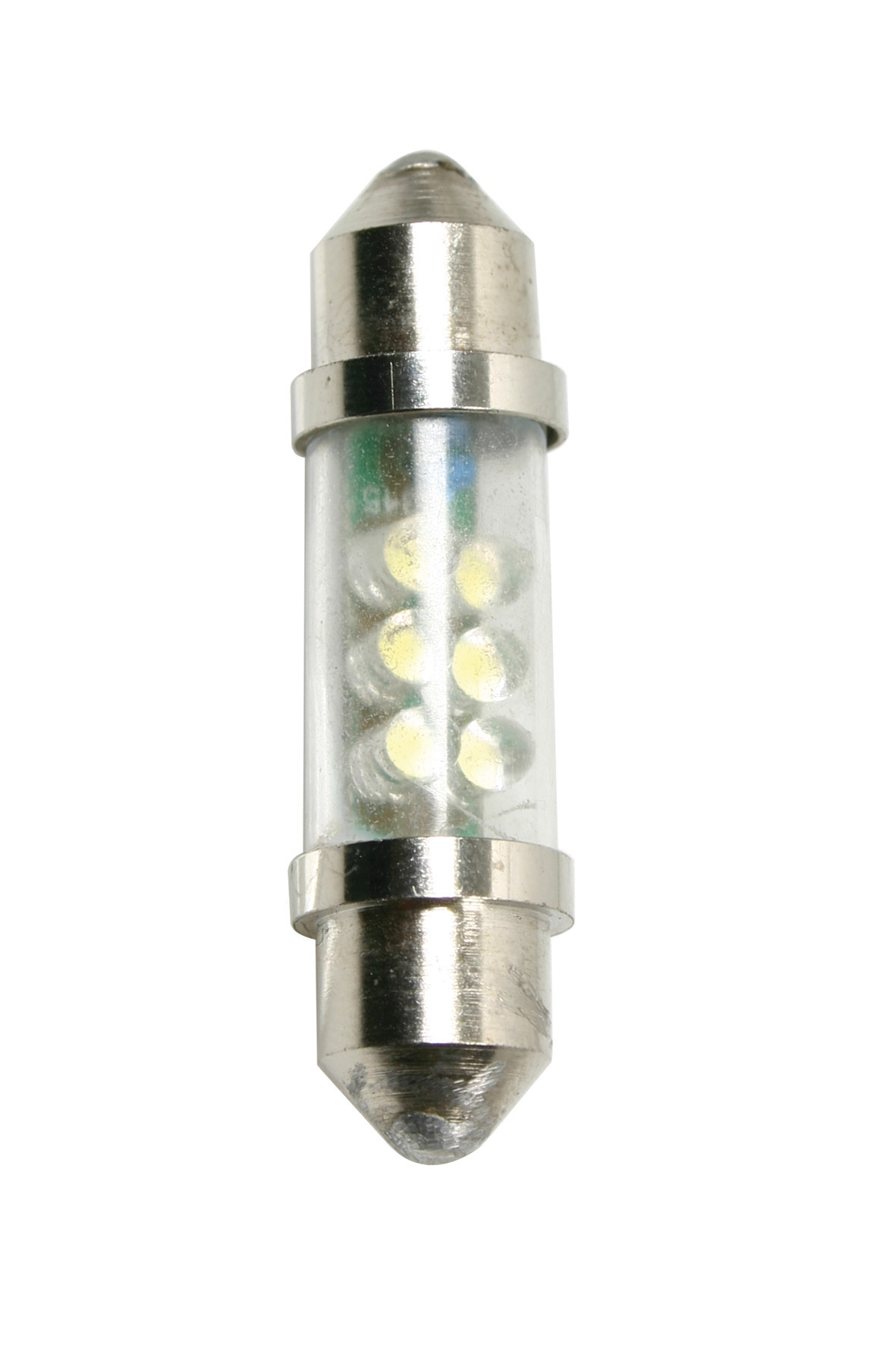24V Festoon lamp 6 Led - 11x41 mm - SV8,5-8 - 2 pcs - Blue thumb