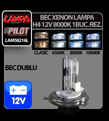 12V Spare bulb Xenon - H4 - Bulk - (Twin bulb) thumb