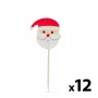 Bețișoare pentru aperitiv - decorate Moș Crăciun - 8,5 cm -