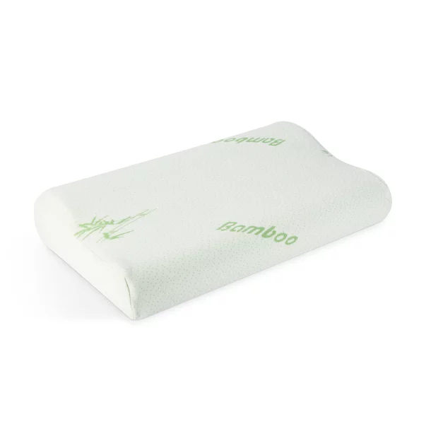 Bewello - Pernă cu memorie, poliester-bambus - 50 x 30 x 10 cm