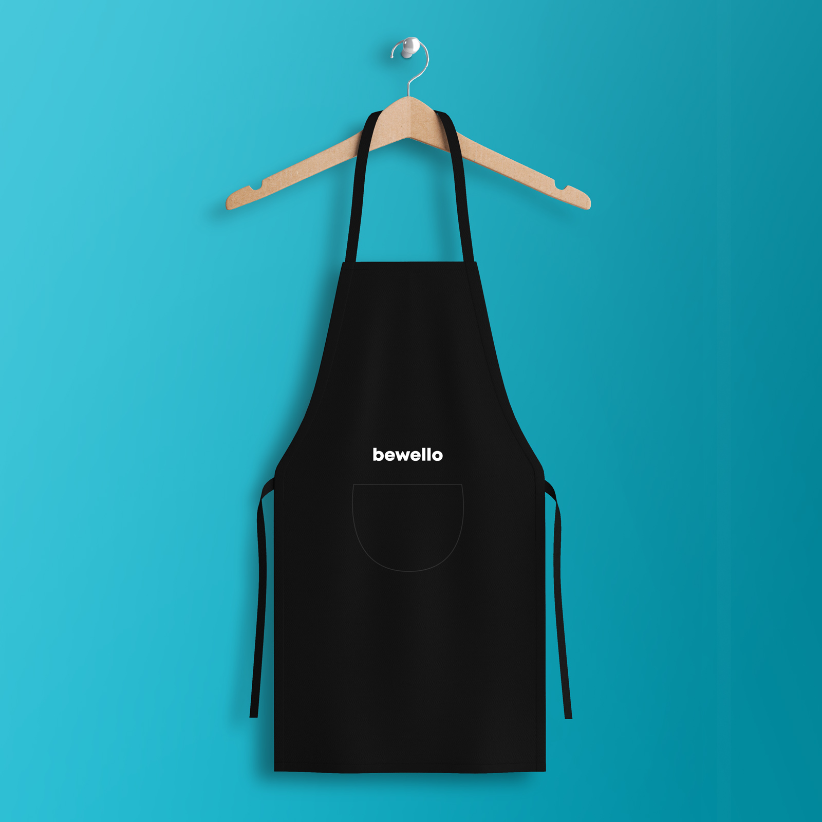 Bewello - Şorţ de bucătărie - negru - 70 x 67 cm thumb