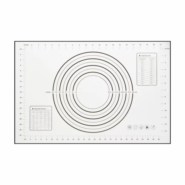 Blat din silicon - cu diagramă pentru întinderea aluaturi - 60 x 40 cm