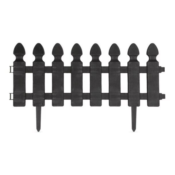 Bordura pt. pat de flori / gard - extensibil, 51 x 30 cm - Negru