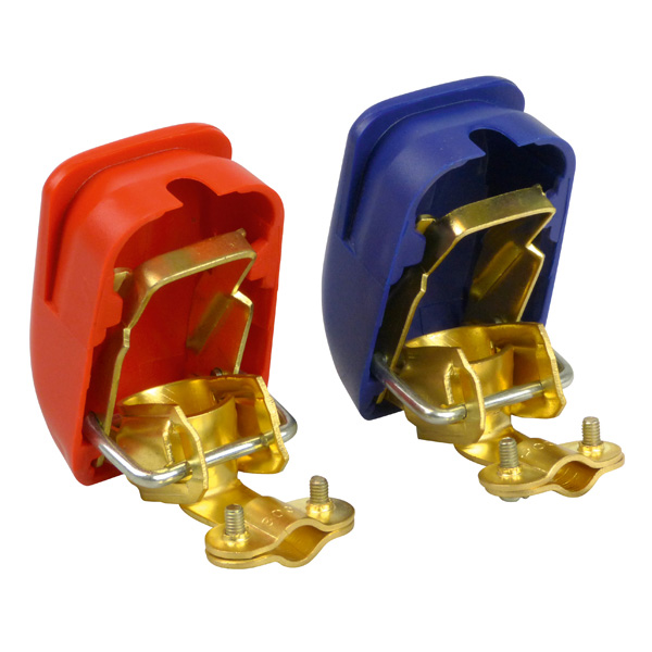 Carpoint battery terminal with quick coupling 800W 2pcs - Red/Blue thumb