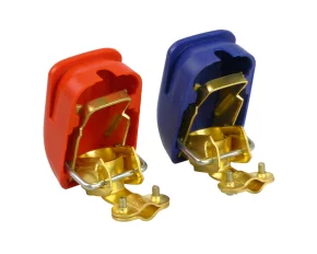 Carpoint battery terminal with quick coupling 800W 2pcs - Red/Blue