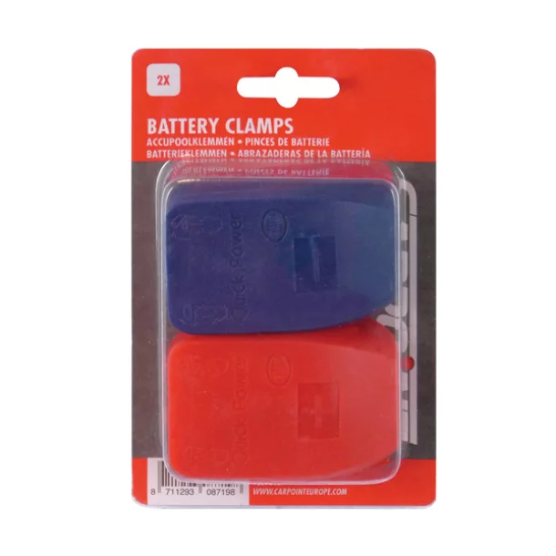 Carpoint battery terminal with quick coupling 800W 2pcs - Red/Blue