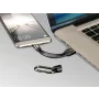 Breloc chei cu cablu 10cm - USB la USB tip C