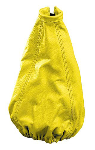 Gear shift lever boot with cord - Yellow thumb
