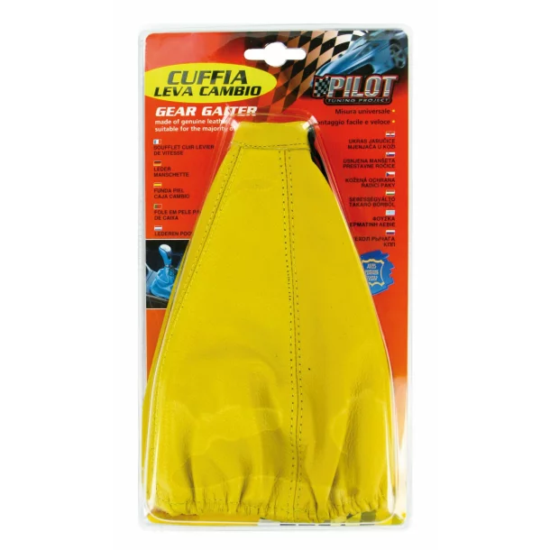 Gear shift lever boot with cord - Yellow