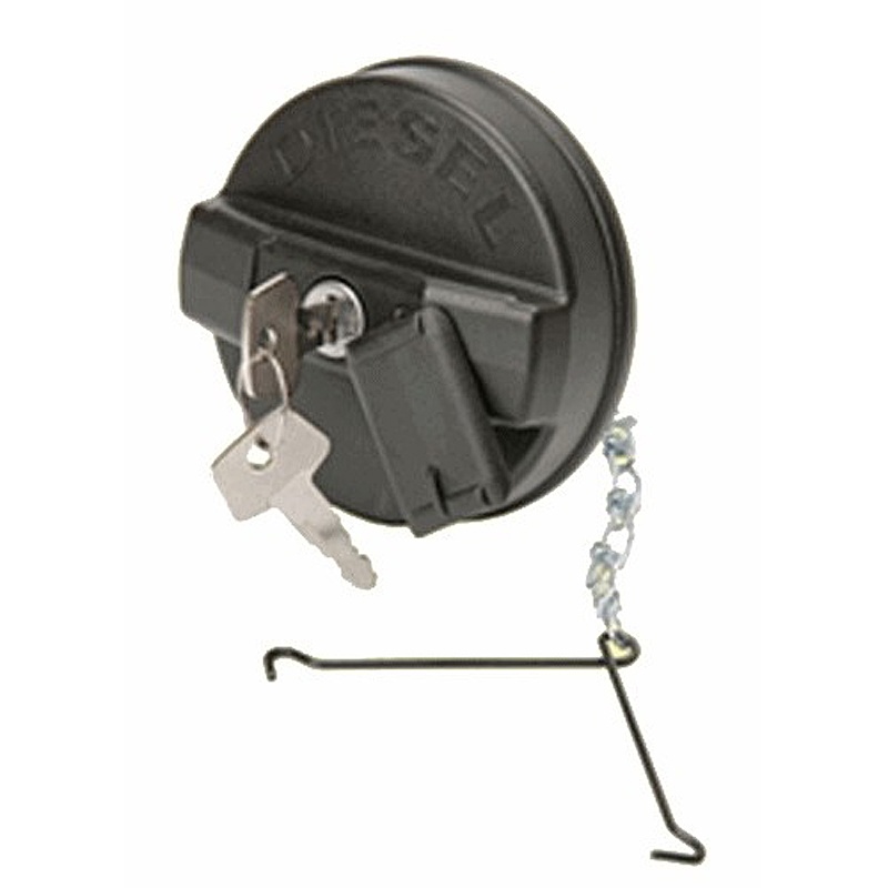 Kamar black plastic Tank-Lock with keys - Ø 60mm thumb