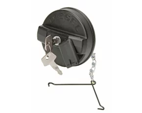 Kamar black plastic Tank-Lock with keys - Ø 60mm