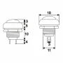 Buton 1 circuit 1A-250V OFF-(ON), portocalie