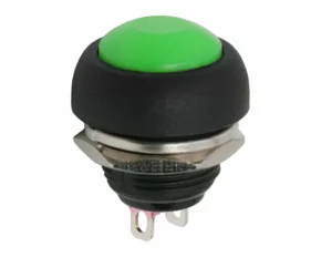 Buton 1 circuit 1A-250V OFF-(ON), verde