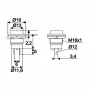 Buton 1 circuit 2A-250V OFF-(ON), albastru