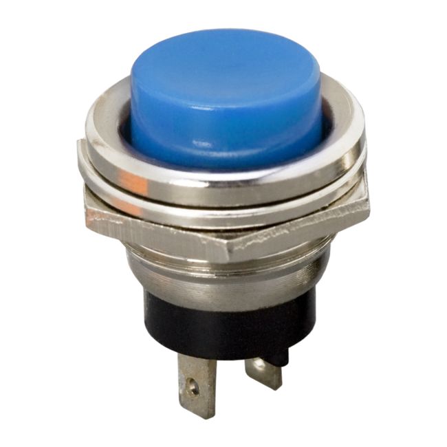 Buton 1 circuit 2A-250V OFF-(ON), albastru thumb