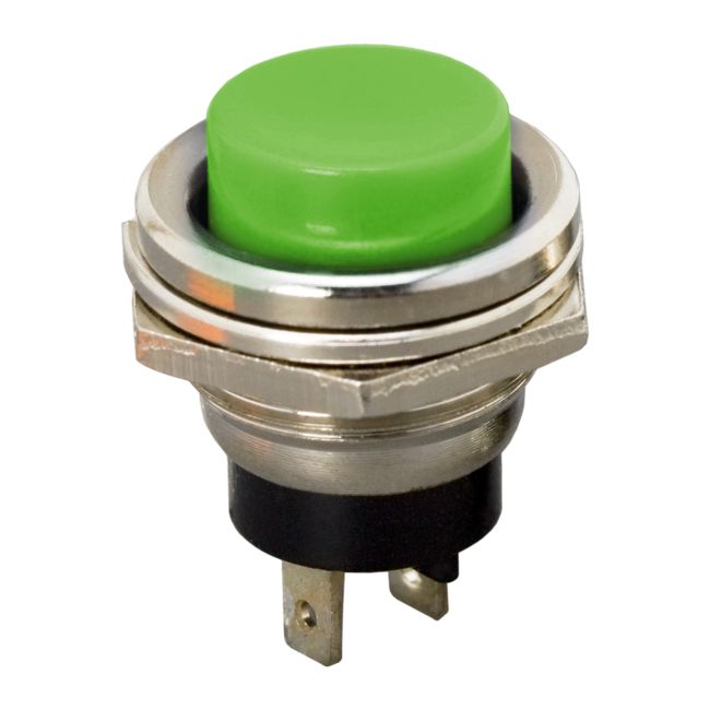 Buton 1 circuit 2A-250V OFF-(ON), verde thumb