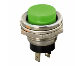 Buton 1 circuit 2A-250V OFF-(ON), verde