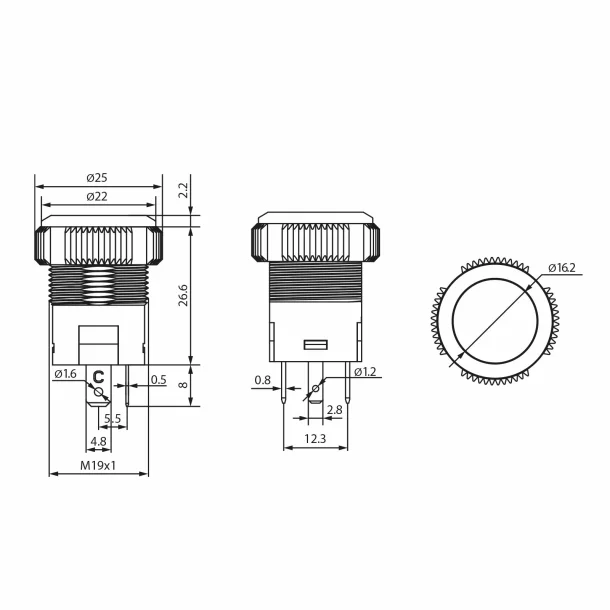 Buton de comandă 12V ND