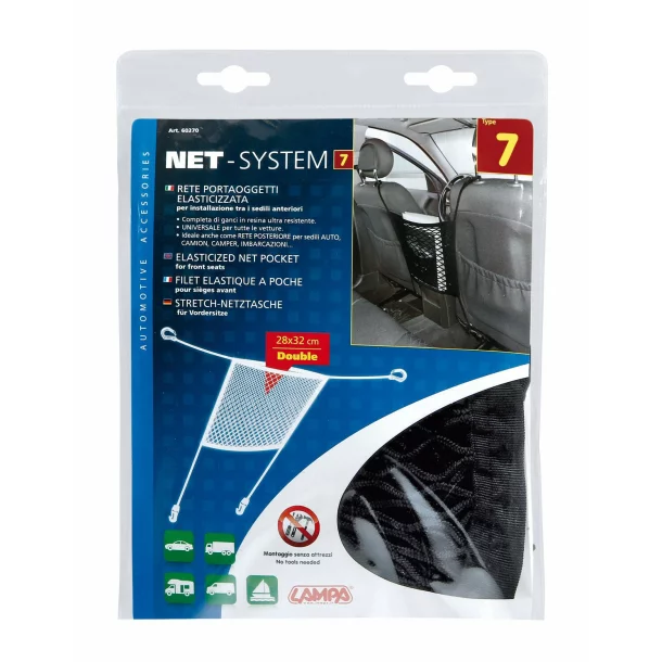 Net-System-7, elasticized net pocket - 28x32cm