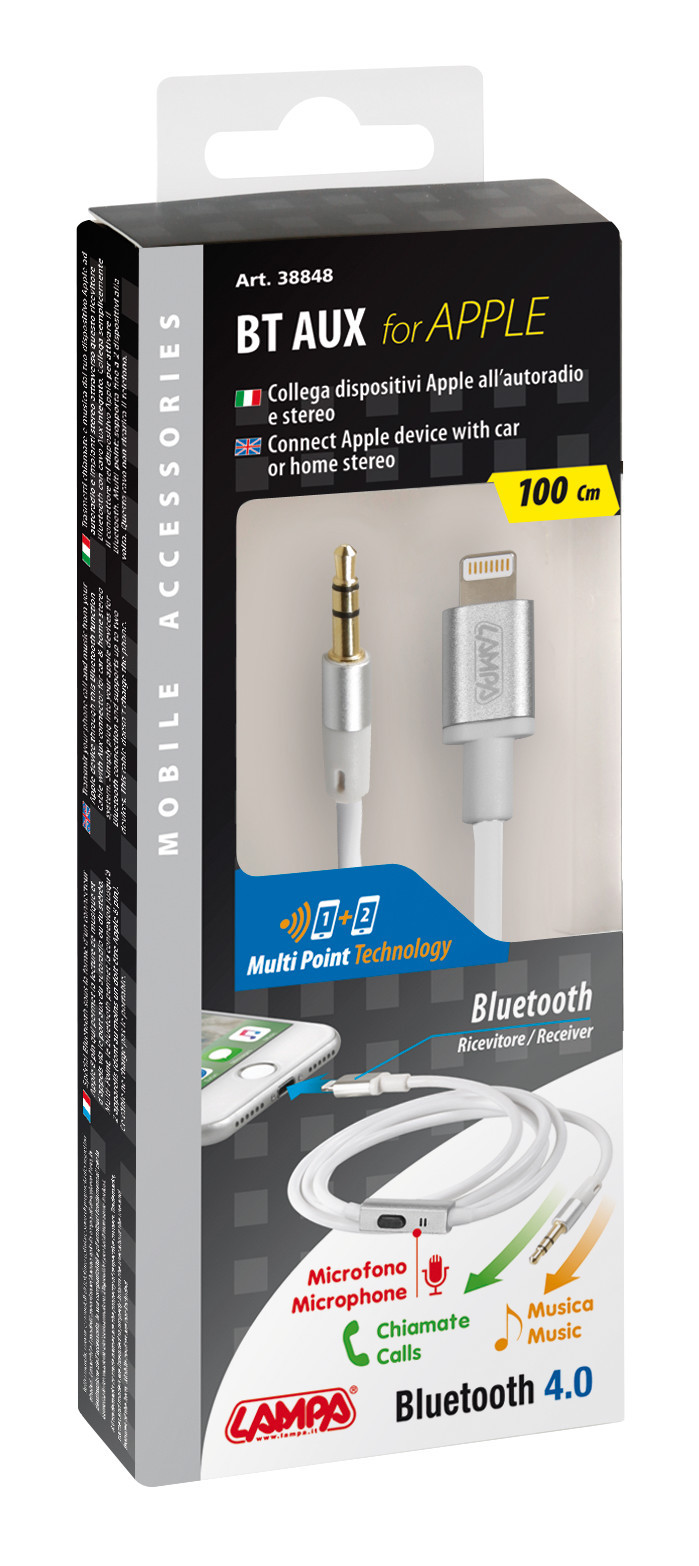 Aux-8 Pin cable with Bluetooth thumb