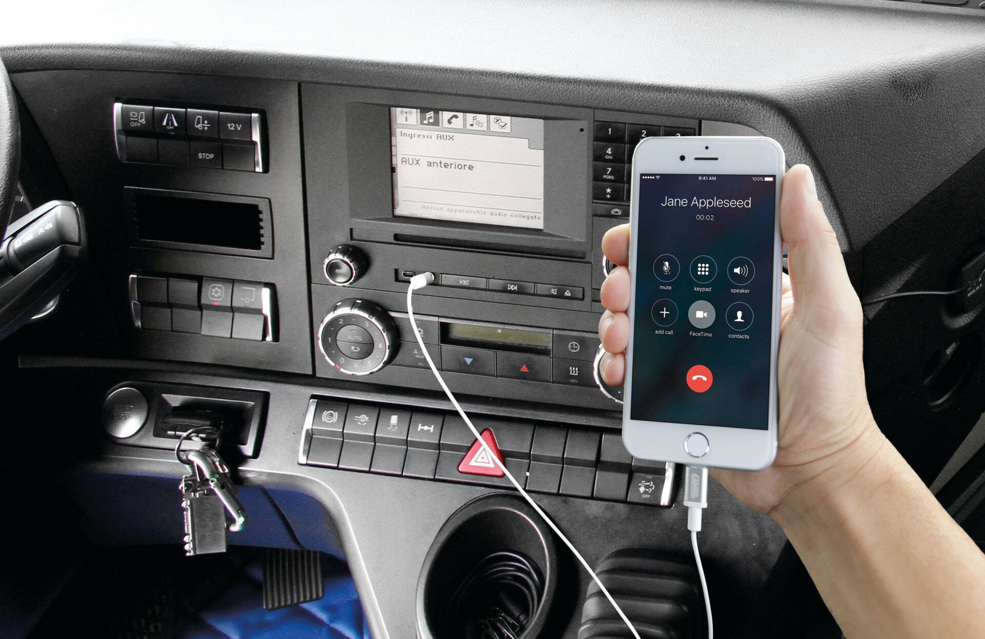 AUX kábel mikrofonnal Apple 8 pin és Bluetooth csatlakozóval thumb