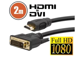 Cablu DVI-D / HDMI • 2 m cu conectoare placate cu aur
