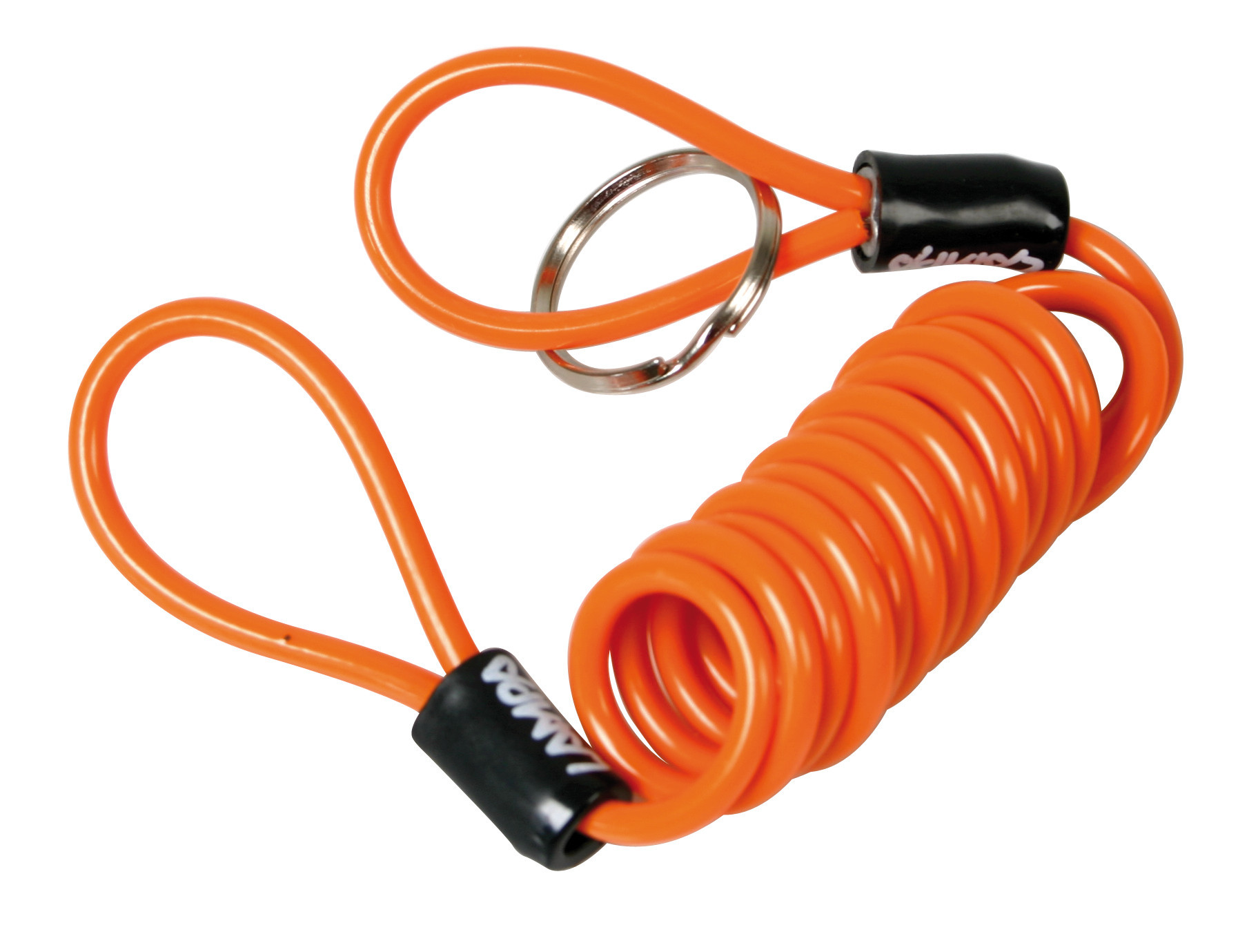 Cablu spiralat din otel Safety Reminder - 150cm - Portocaliu thumb