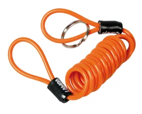 Cablu spiralat din otel Safety Reminder - 150cm - Portocaliu