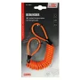 Cablu spiralat din otel Safety Reminder - 150cm - Portocaliu
