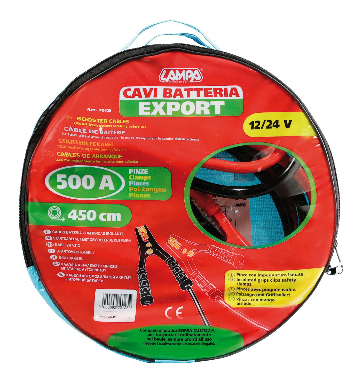 Cablu transfer curent 450cm 12/24V 500A - Lampa thumb