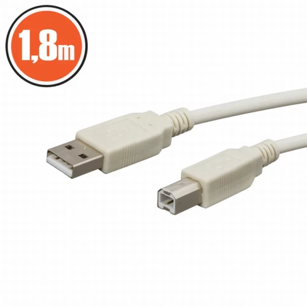 Cablu USB 2.0 fisa A - fisa B1,8 m