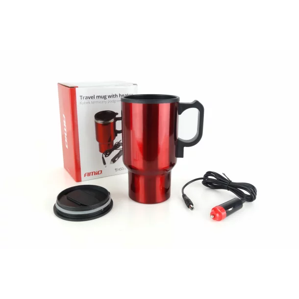 DC Car kettle/mug 450ml red color 12V