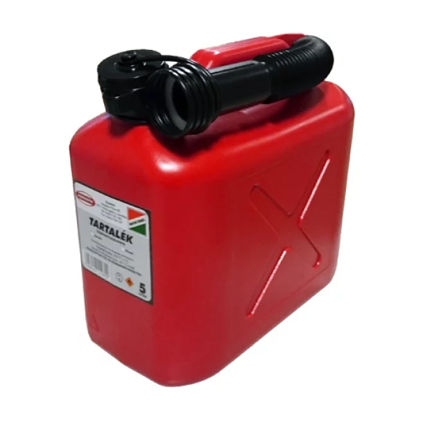 Canistra combustibil din plastic rosu - 5l